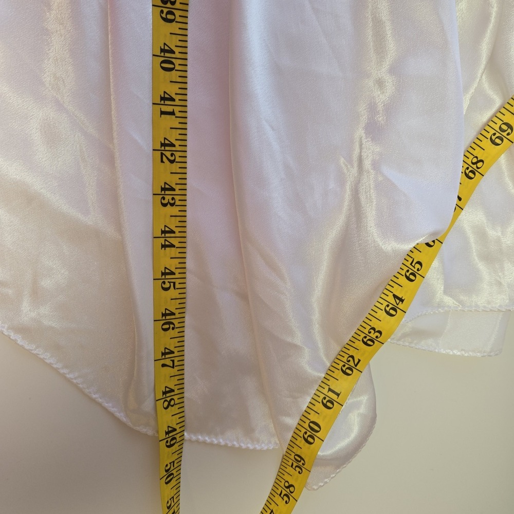 California Dynasty Vtg Satin Nightgown Size L Silky Gown‎ White Bridal Lingerie - Picture 9 of 10
